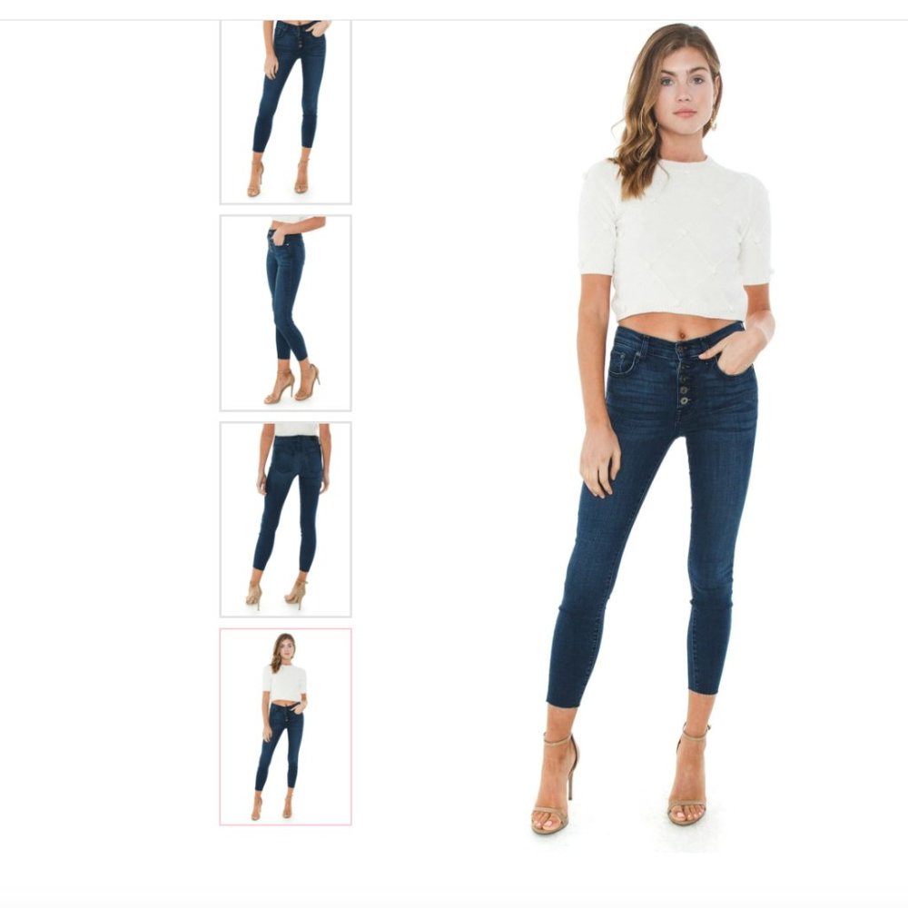PISTOLA Aline Exposed Button High Rise